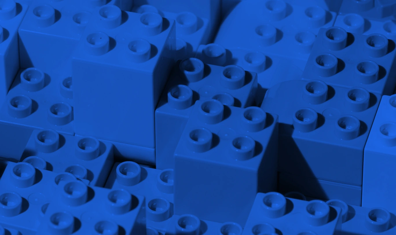 Blue lego bricks